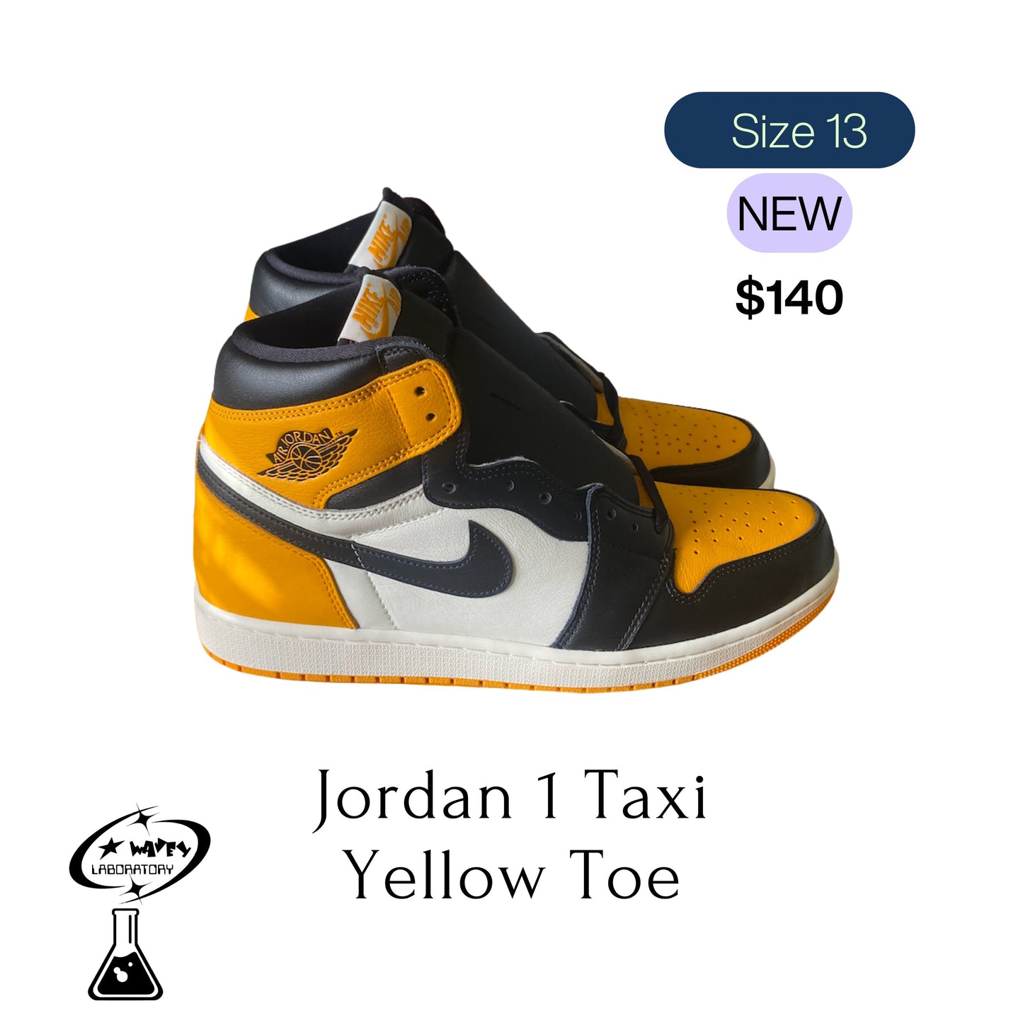 Jordan 1 Taxi Yellow Toe